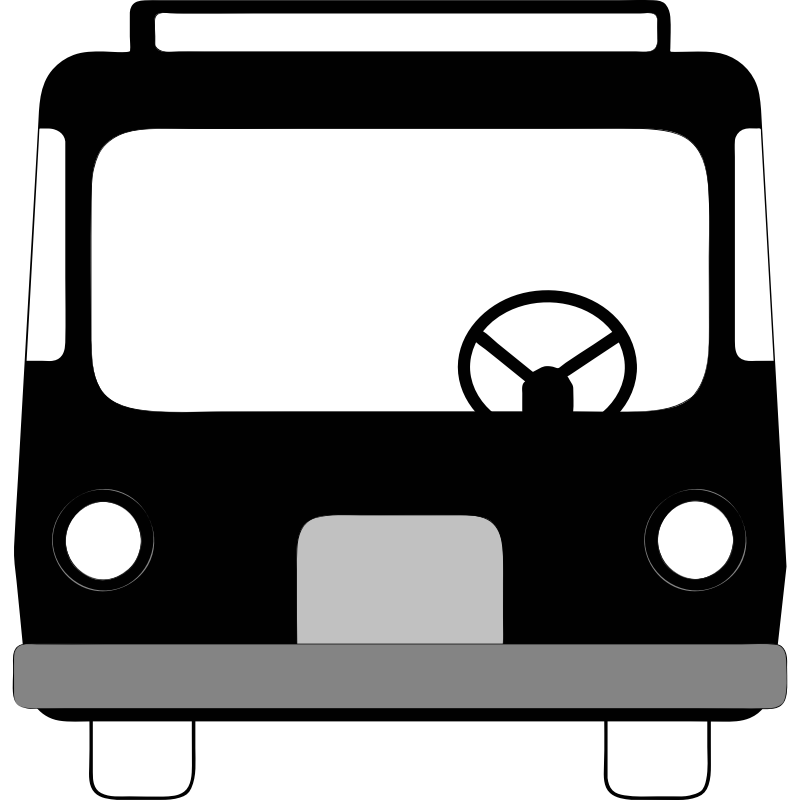 Clipart - bus front view