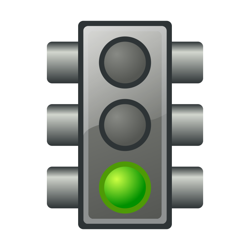 Clipart - Green traffic light