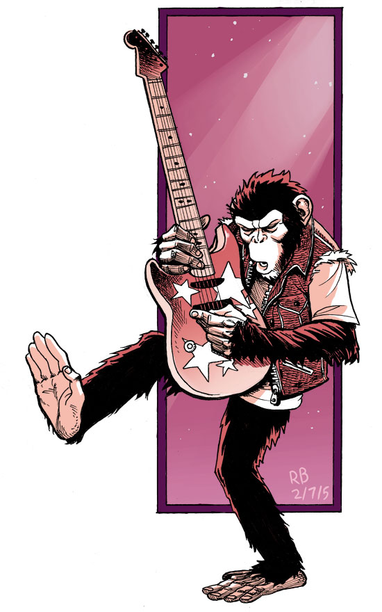 Rock and Roll Chimpanzee by ReillyBrown on deviantART