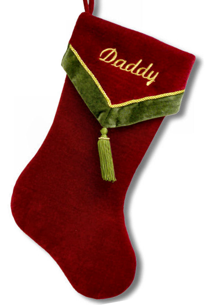 Custom Personalized Christmas Stocking with Green Tassel ...