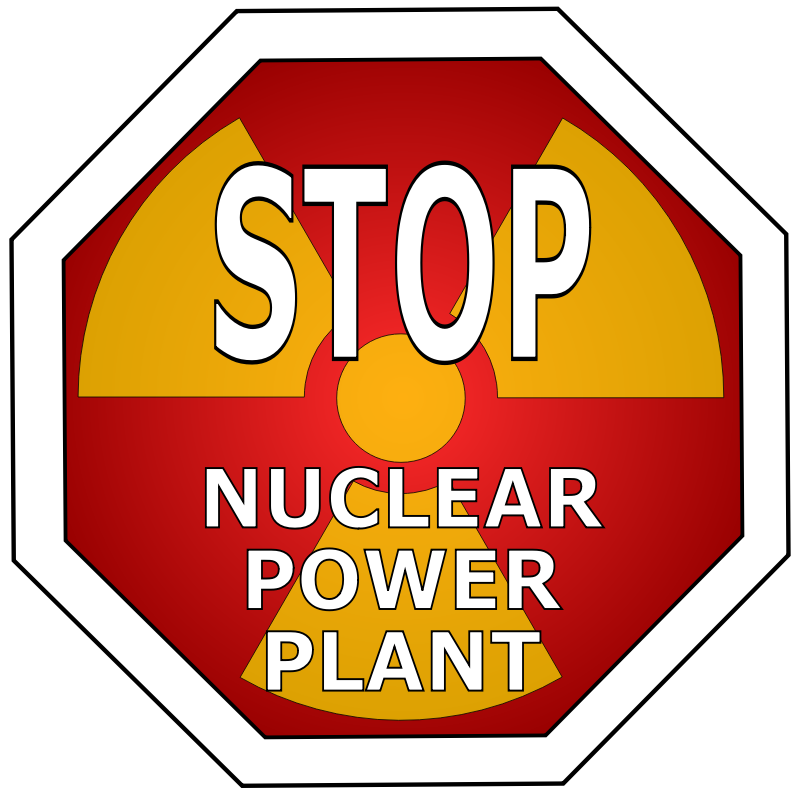 Clipart - Stop nuclear power plant