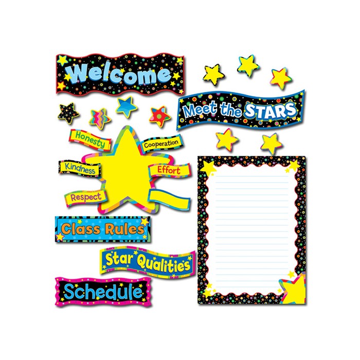 Back To School Stars Bulletin Board - Teacher Store | Scholar's Choice