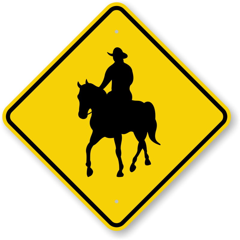 Horse Rider Crossing Sign | Traffic Safety Sign, SKU: K-