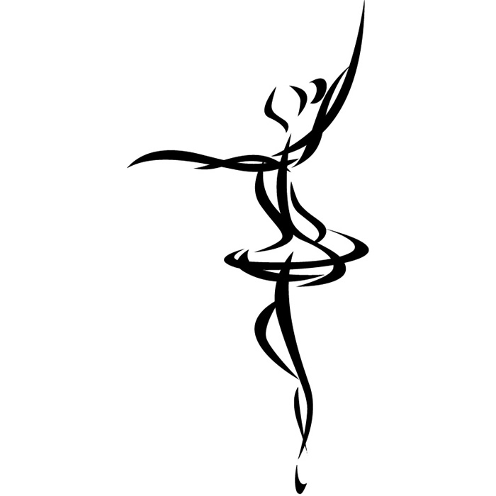 Ballet Dancer Stencil Wall Sticker Dancer Wall Decal Art | eBay