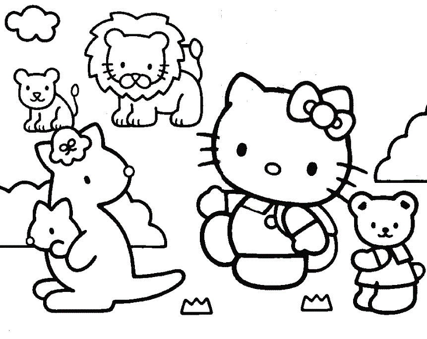 Cartoon Zoo Animals Coloring Pages Hd Images 3 HD Wallpapers ...