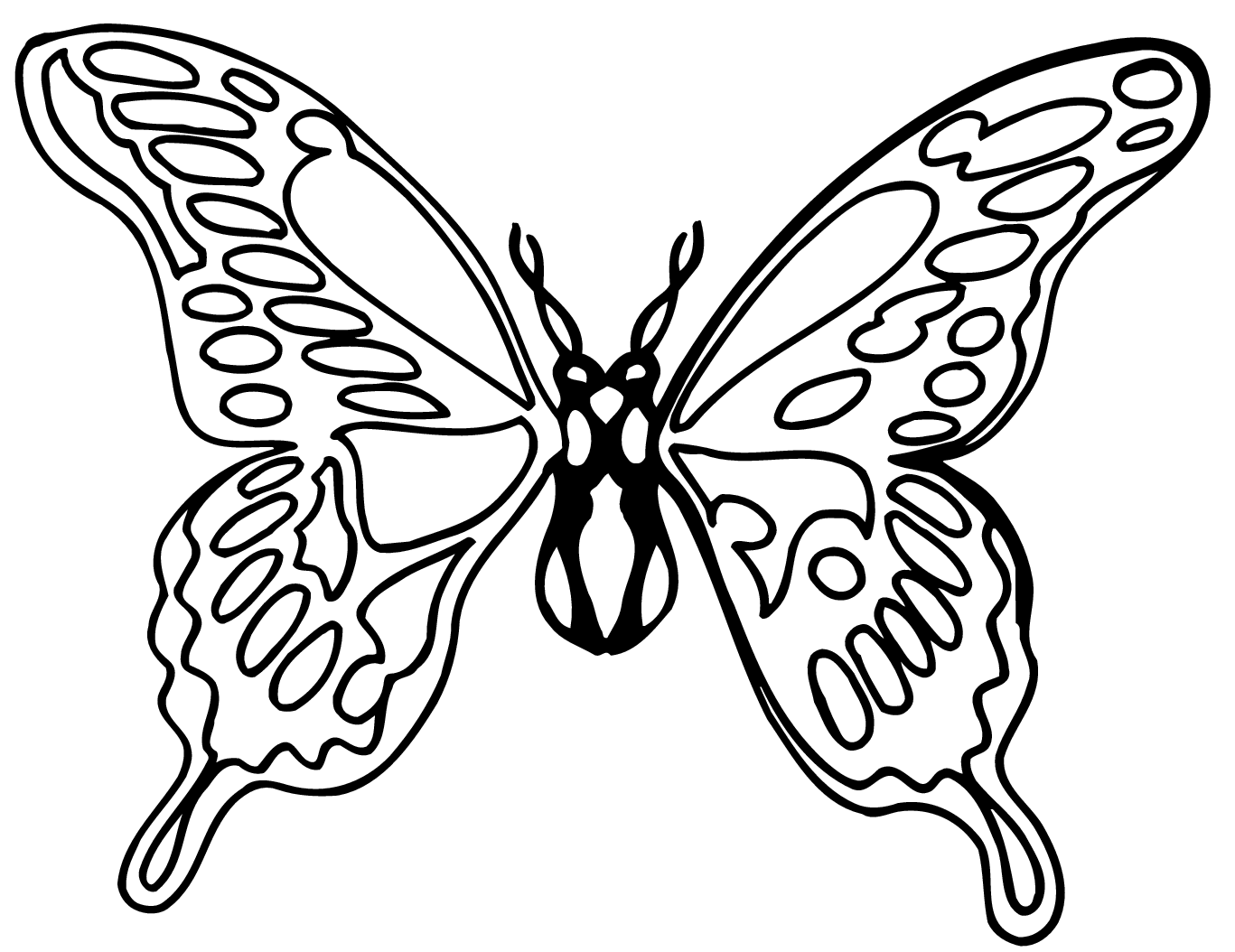 Clip Art Black And White Butterfly - ClipArt Best