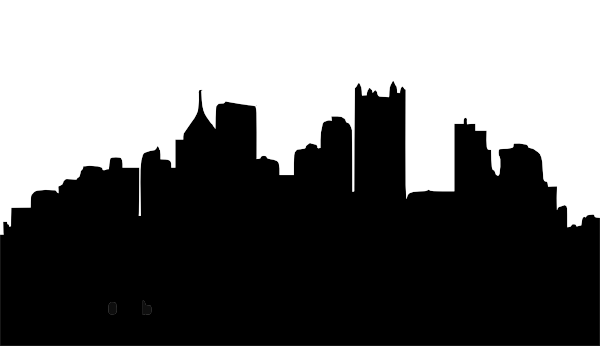 Pittsburgh Skyline Silhouette Dpi clip art - vector clip art ...