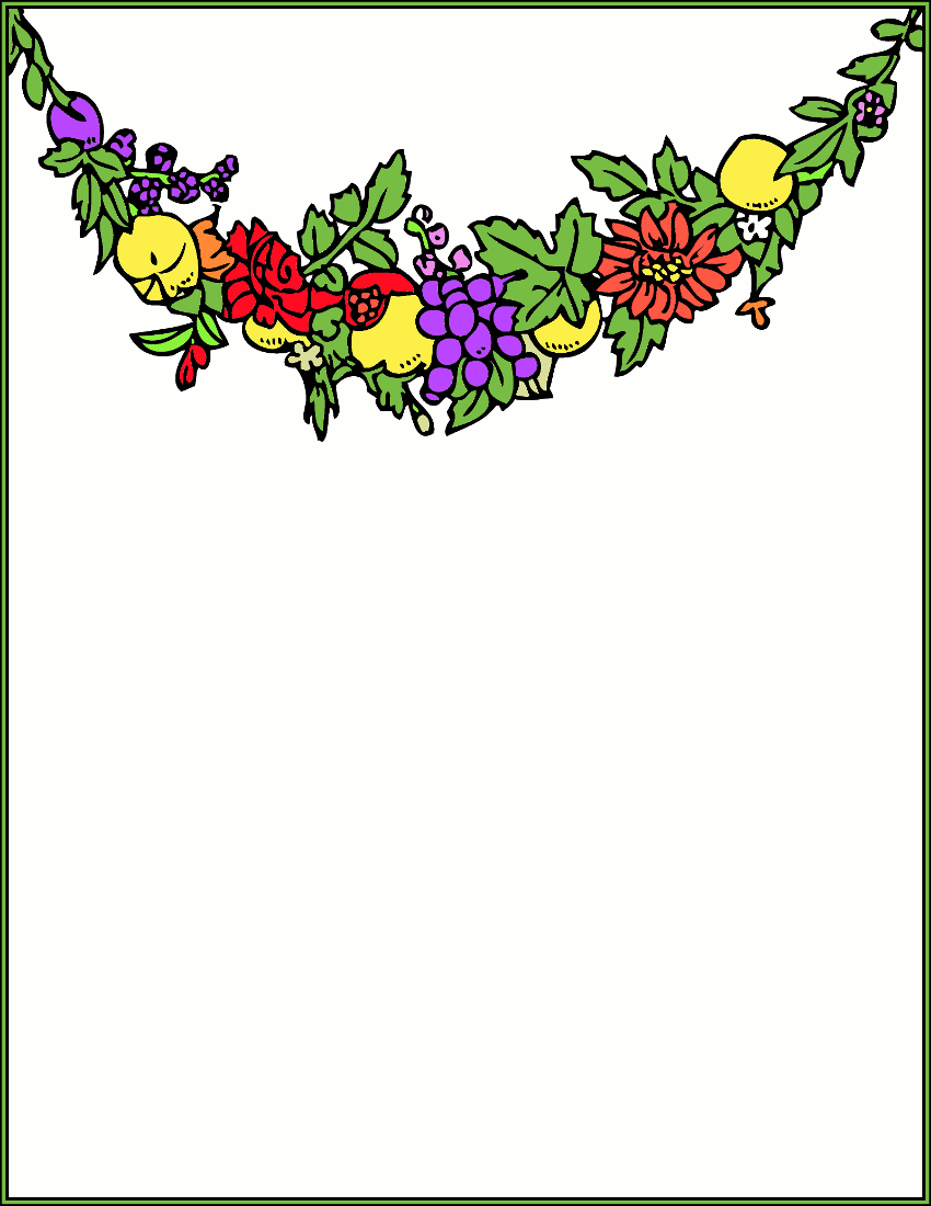 Fruit Swag Page Border Clip Art Download