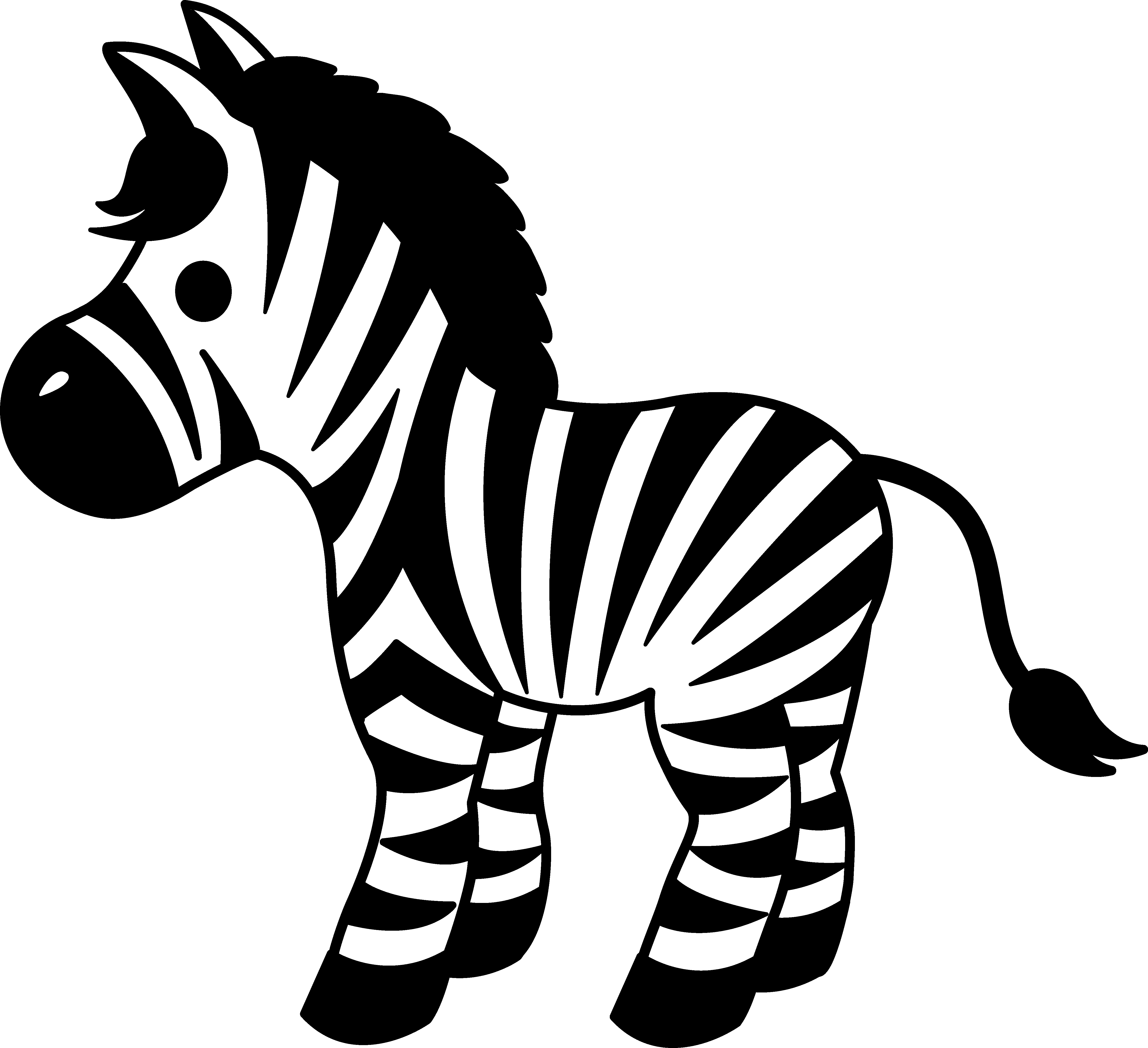 tiger clipart black and white free - photo #46