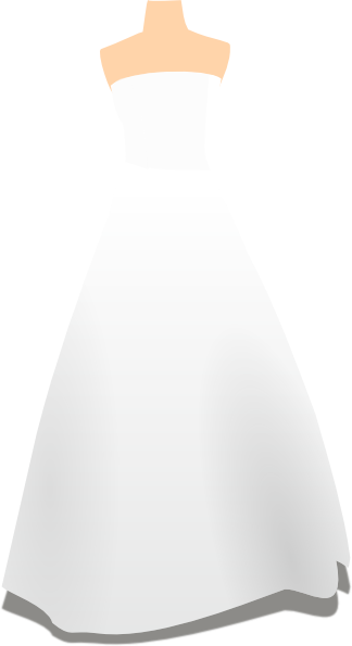 Wedding Dress clip art - vector clip art online, royalty free ...