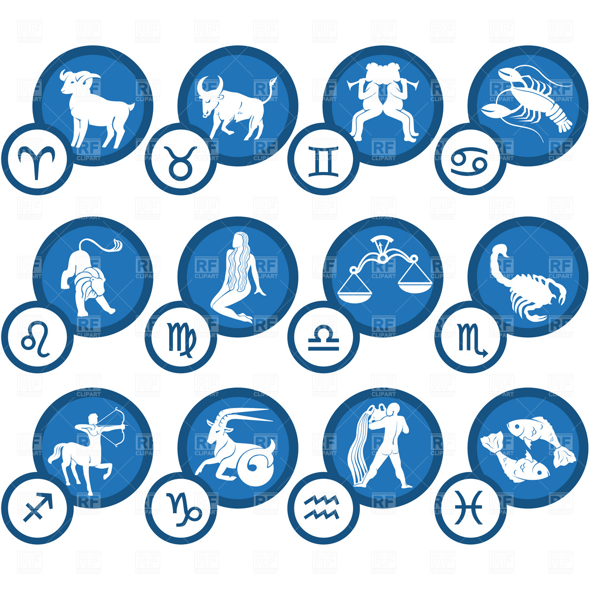 Zodiac signs and symbols, Signs, Symbols, Maps, download Royalty ...