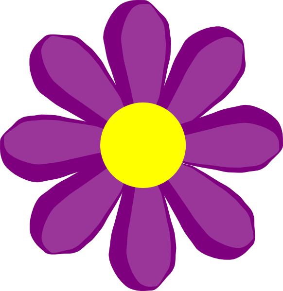 Purple Flower 10 clip art - vector clip art online, royalty free ...