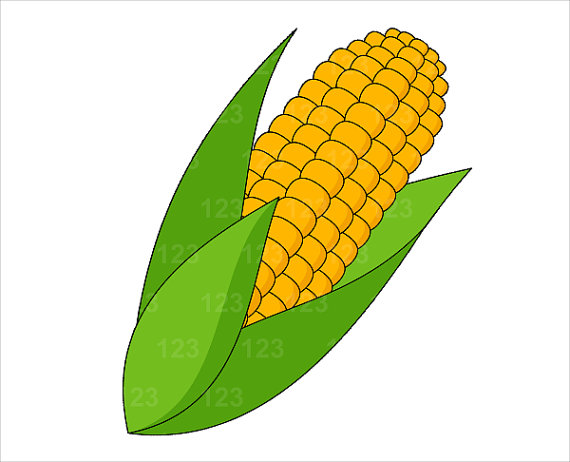 Vegetable Sweet Corn Single Digital Clip Art 1 PNG by 123ClipArt