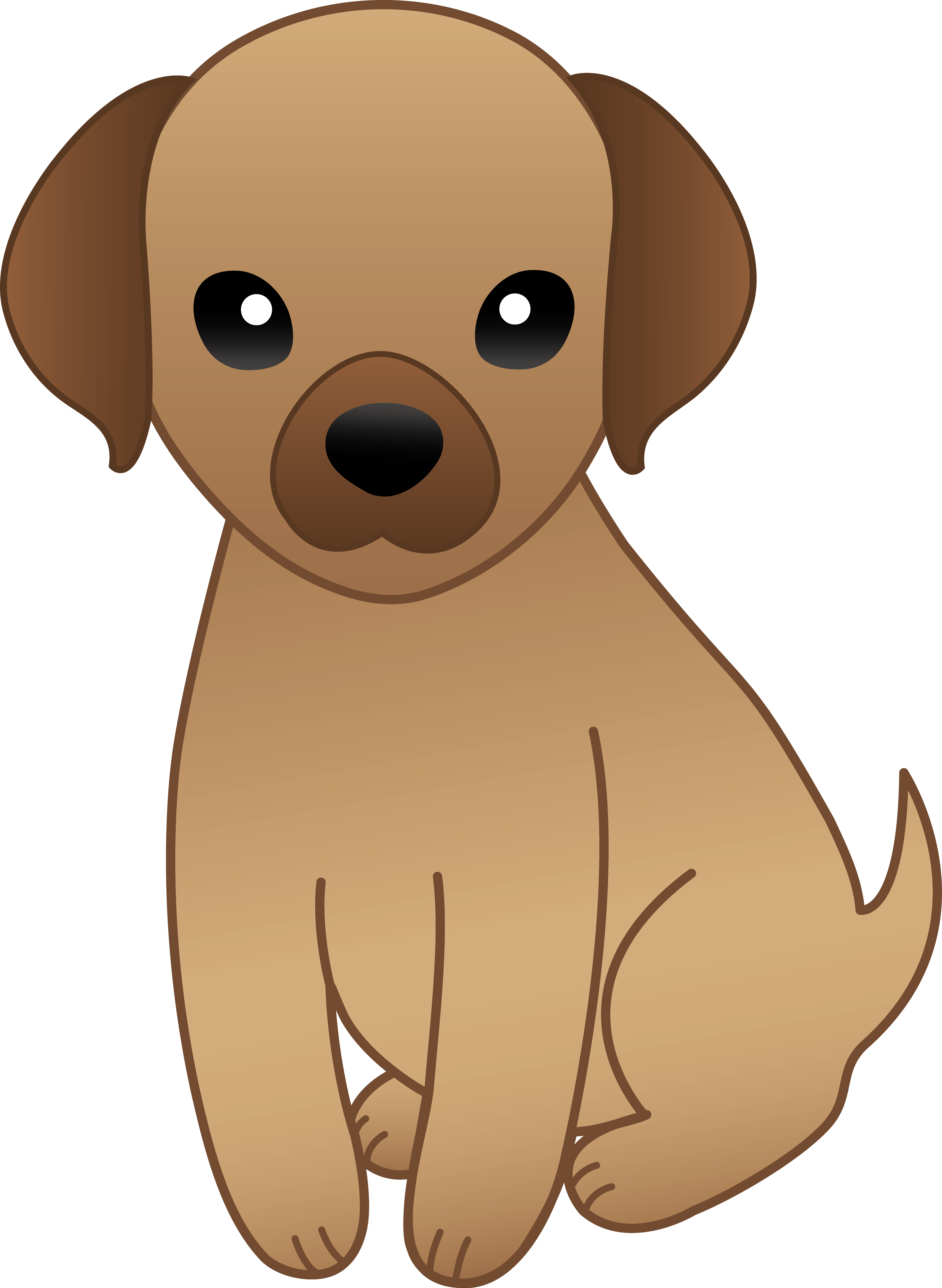 Little Brown Puppy - Free Clip Art