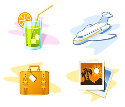 Travel theme icon vector material - Icon