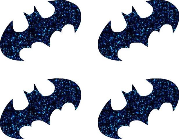 Quad Batman 01 glitter tattoo stencil (sheet of 4) | glitterify.