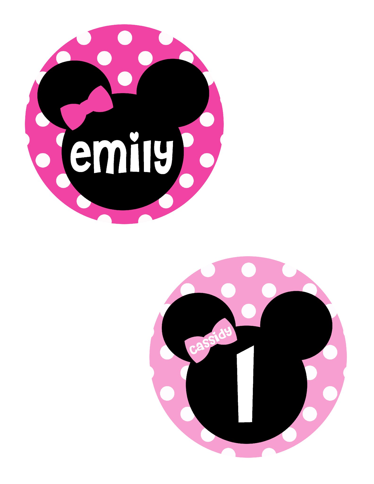 Minnie Mouse Bow Template Clipart - Free Clip Art Images