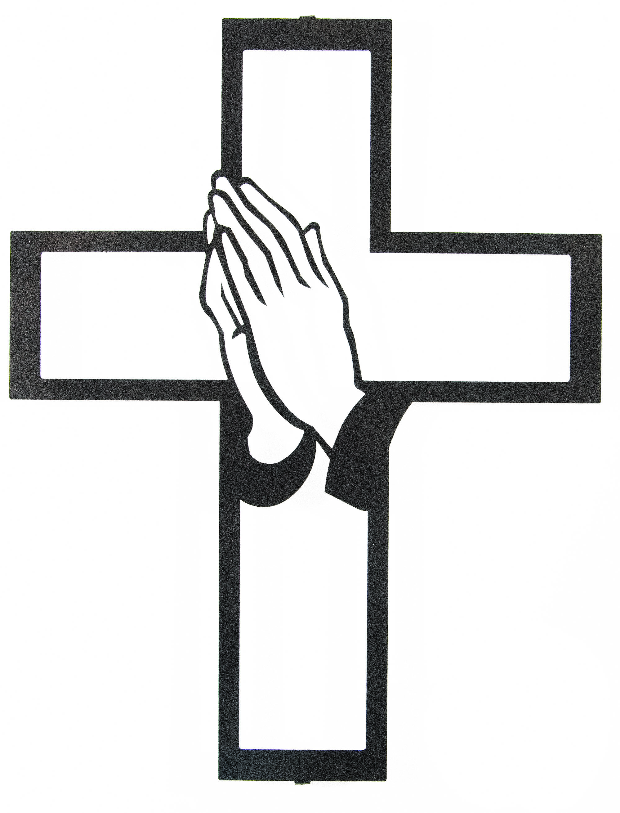 free clipart praying hands black and white - photo #32