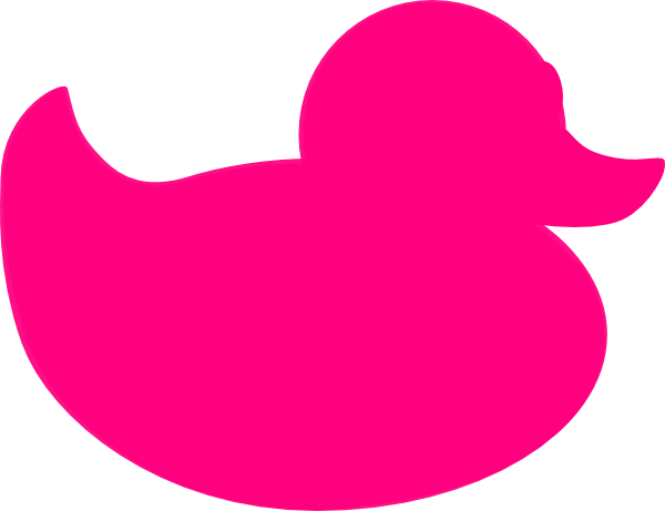 Pink Rubber Duck clip art - vector clip art online, royalty free ...