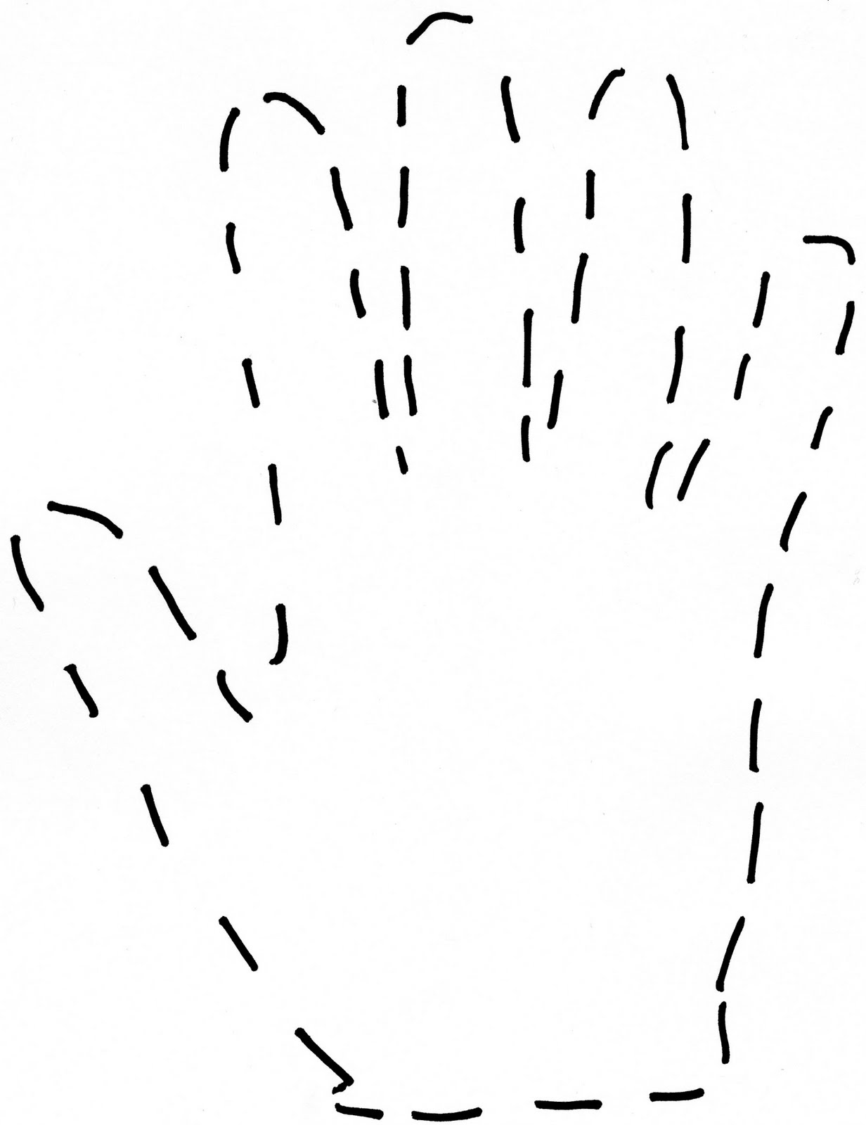 Handprint Template Cliparts co