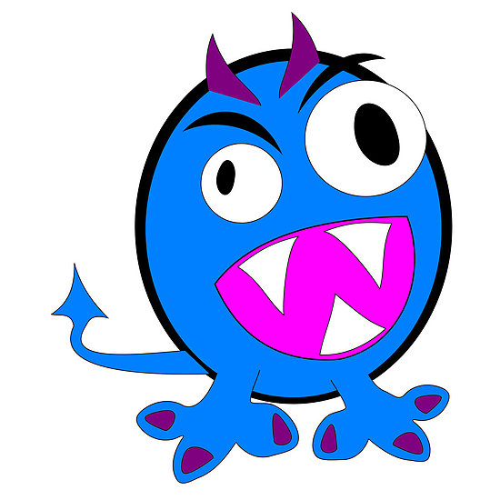 Cute alien blue monster" by nadil | Redbubble - ClipArt Best ...