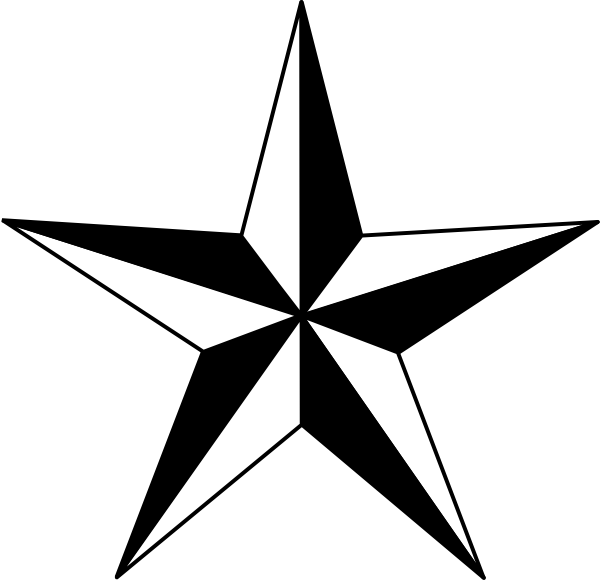 Black Nautical Star clip art - vector clip art online, royalty ...