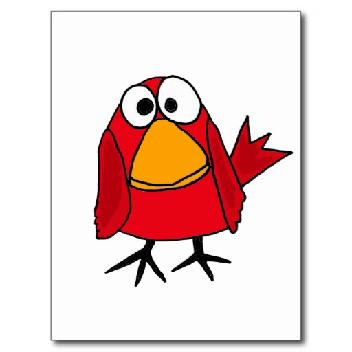 Cartoon Cardinal Bird Cards, Cartoon Cardinal Bird Card Templates ...