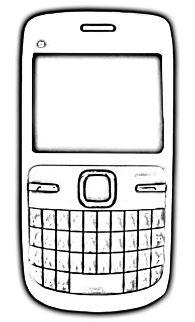 mobile phone clip art black white - photo #49