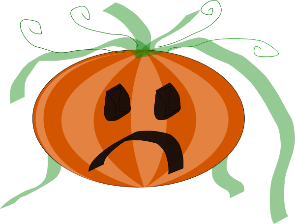 Decorated Sad Pumpkin clip art - vector clip art online, royalty ...