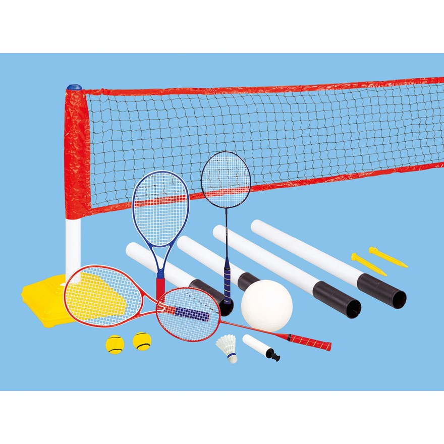 3 in 1 Tennis, Badminton and Volleyball Set - Garden Games ...