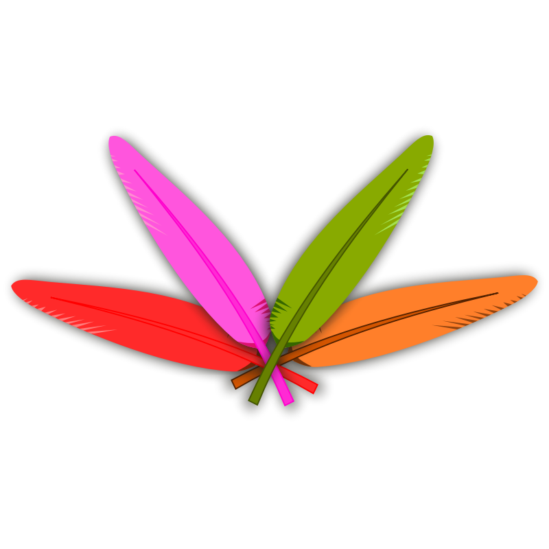 Clipart - Colored Feather