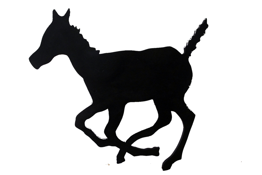 Running Horse Colt Silhouette Lawn Art