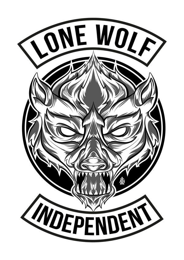 LONE WOLF. Vector illustration on Behance