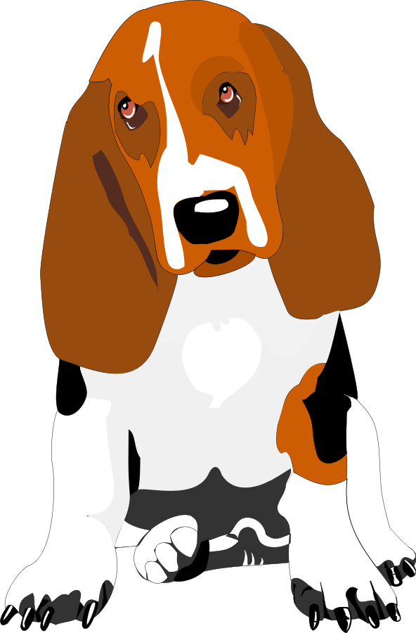 Bassett hound large 900pixel clipart, Bassett hound design ...