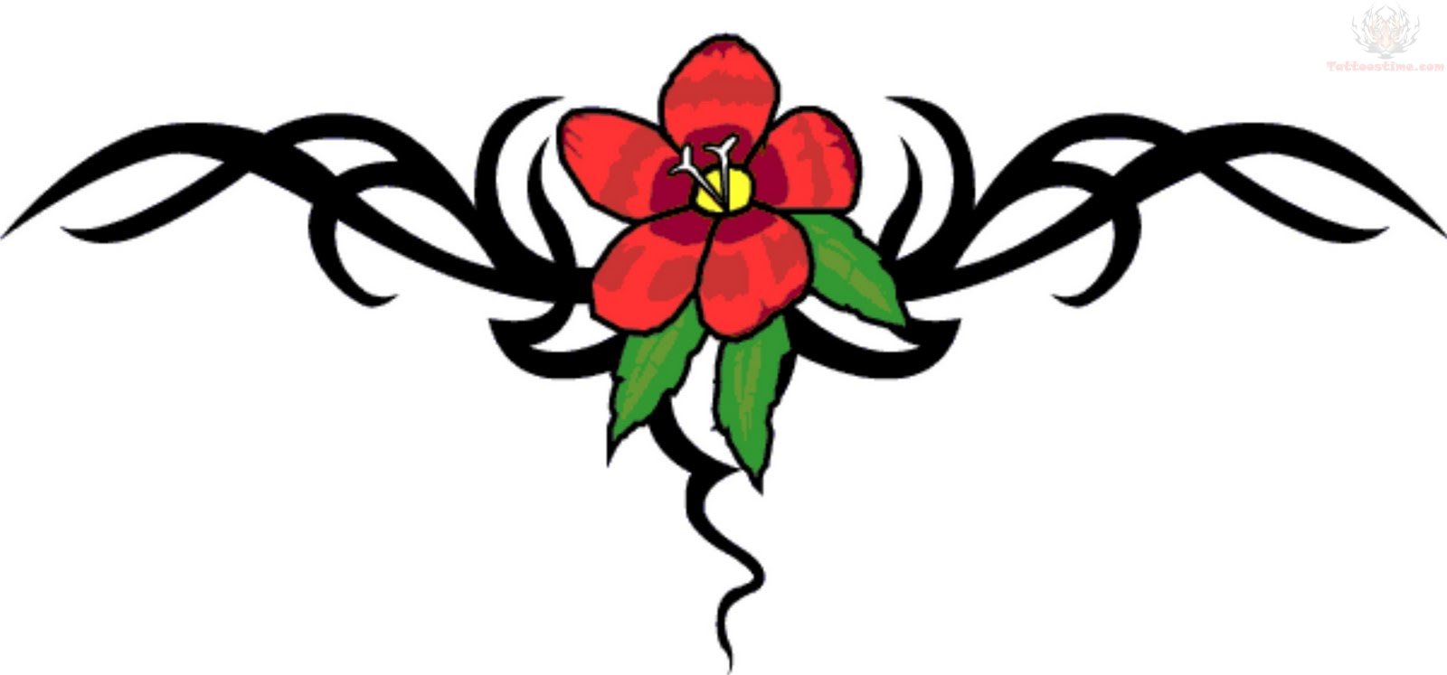 Flowers For > Tribal Flower Tattoo Designs