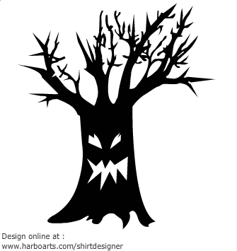 Scary halloween tree – Vector Graphic | Online Design Software ...