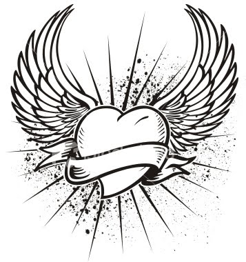 Easy Drawings Of Hearts With Wings - ClipArt Best