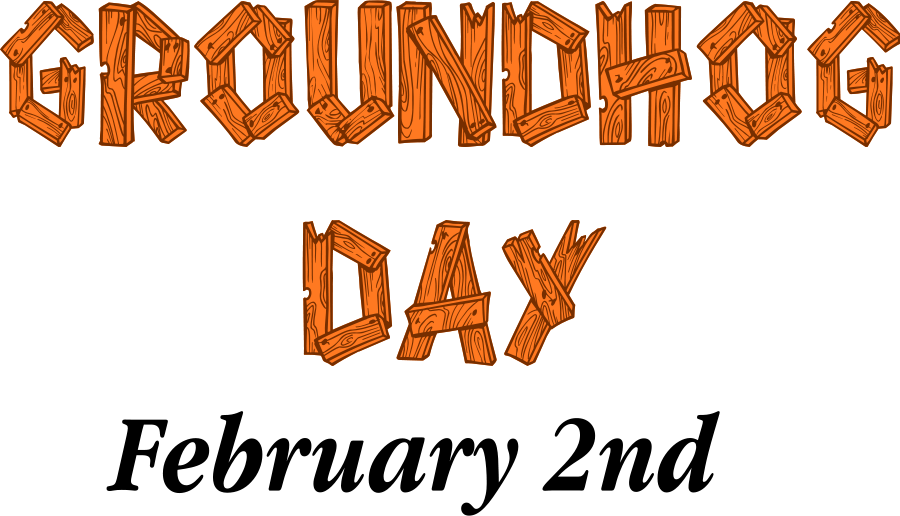 Groundhog Day Sign Clipart, vector clip art online, royalty free ...