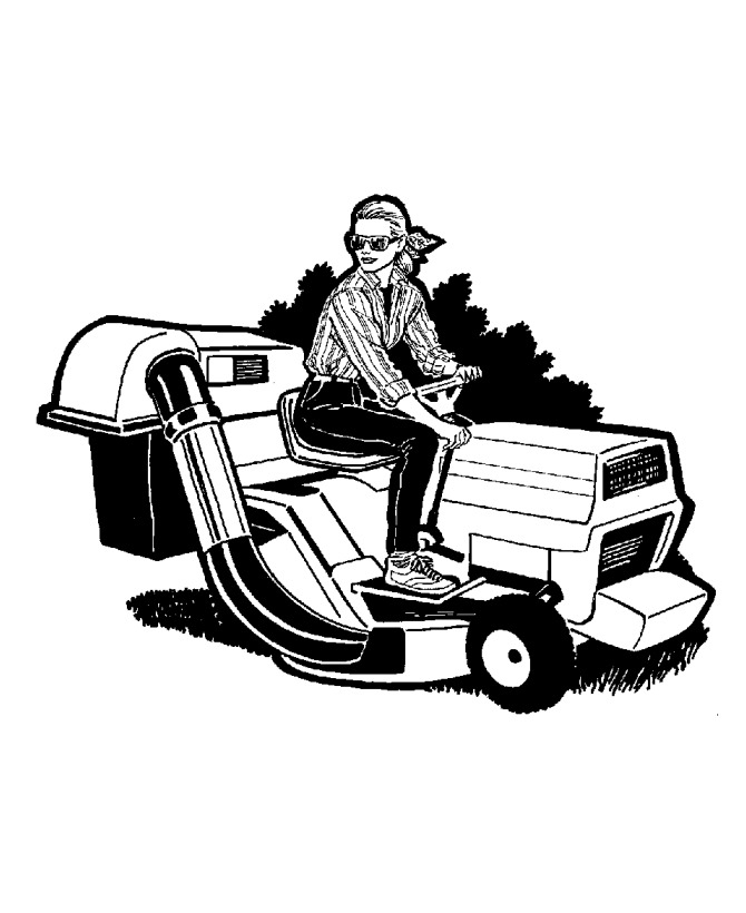 Lawn Mower Coloring Pages Images & Pictures - Becuo