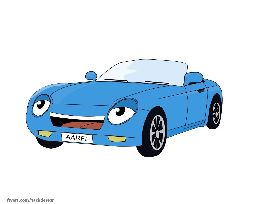 Happy Cartoon Car – Art Know How