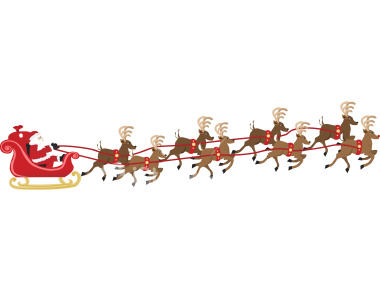 Santa sleigh clipart - Santa on his slay - Santa Sleigh Clipart ...