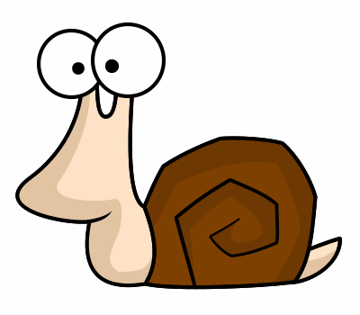 Drawing a cartoon snail