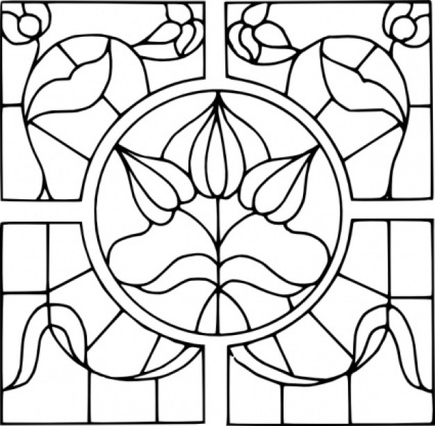 Stained Glass Motif clip art Vector | Free Download