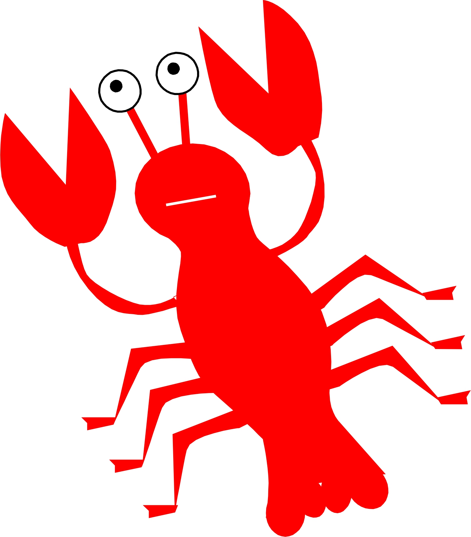 free cartoon lobster clip art - photo #5