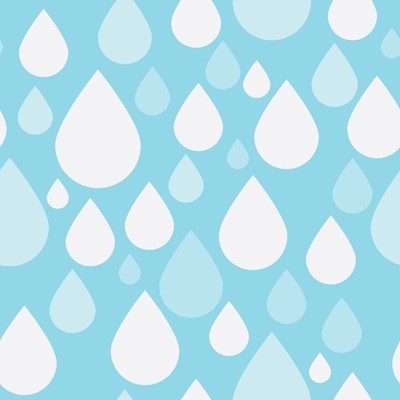 Simple Blue & White Raindrop Tiling Pattern | Pattern border