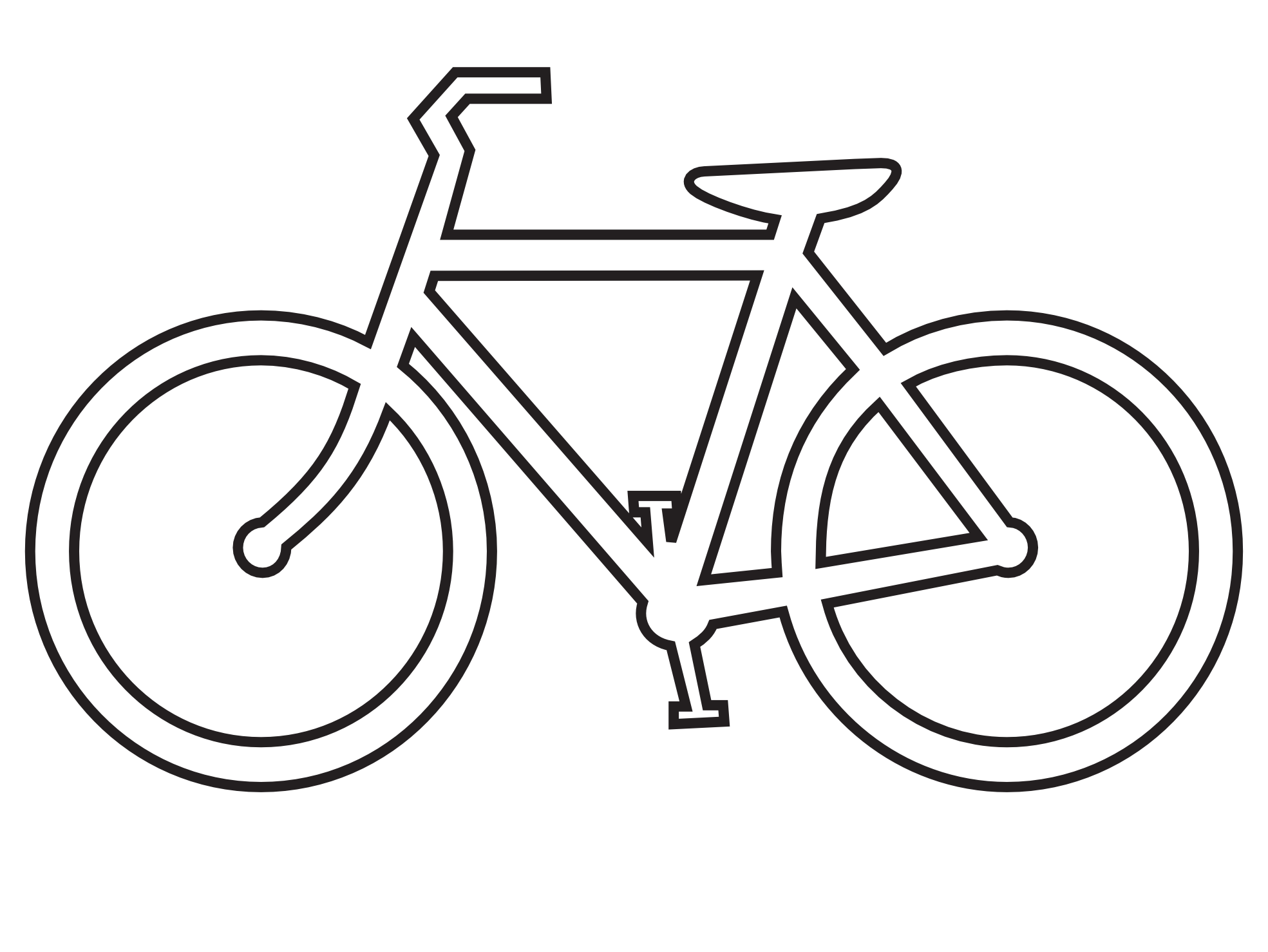 clipartist.net » Clip Art » bicycle route sign black white line ...