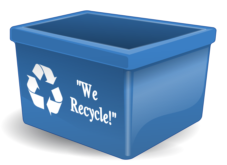 Empty recycling box with words Clipart, vector clip art online ...