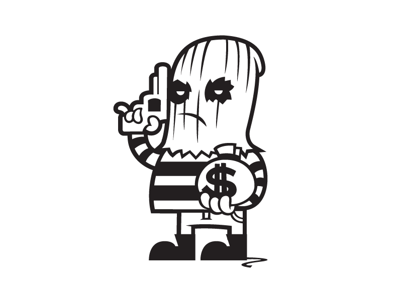 Dribbble - Robber Character Vector by Jetpacks and Rollerskates