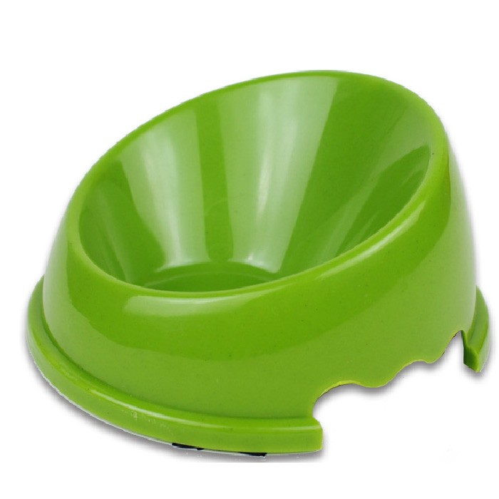 Affordable Green Round Bevel Dog Bowls Non-slip