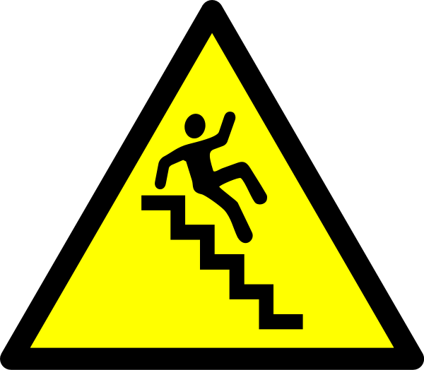 Caution - Stairs! SVG Vector file, vector clip art svg file ...